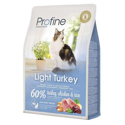 Profine Cat Light - Сухой корм с индейкой для контроля веса котов и кошек 170576/7800 фото