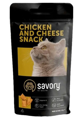 Savory Cats Snacks Pillows Gourmand with Chicken & Cheese – Лакомства с курицей и сыром для взрослых привередливых котов 31461 фото