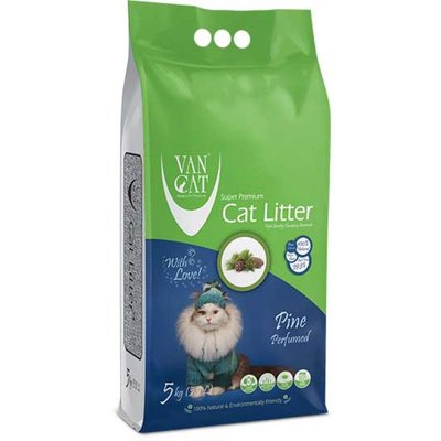 VanCat Cat Litter Pine – Бентонитовый наполнитель для кошачьего туалета с ароматом сосны 114476 фото