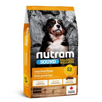 Nutram S3 Sound Balanced Wellness Puppy Large Breed - Сухой корм с курицей для щенков крупных пород S3_(11.4kg) фото