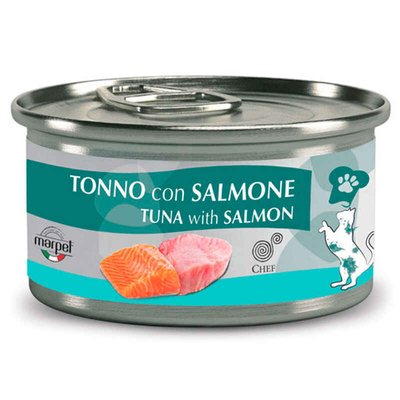 Marpet Chef Tuna & Salmon – Дополнительный консервированный корм с тунцом и лососем для кошек GN22/080 фото
