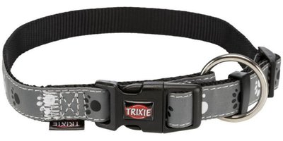 Trixie Silver Reflect Collar - Нашийник для собак світло відбиваючий з лапками 12222 фото