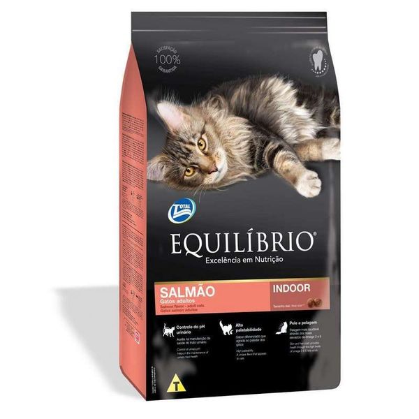 Equilibrio Cat Adult Salmon Indoor - Сухий корм з лососем для дорослих котів ЭКВЛО0.5 фото