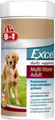 8in1 Vitality Excel Adult Multi Vitamin - Мультивітамінний комплекс для дорослих собак 660435 /108665 фото