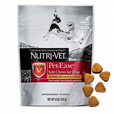 Nutri-Vet Pet-Ease Soft Chews – Жувальні заспокійливі таблетки з куркою для собак всіх порід 90974 фото