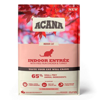 Acana Indoor Entree – Сухой корм с курицей, кроликом и селёдкой для котов a71451 фото