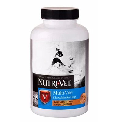 Nutri-Vet Multi-Vite - Комплекс витаминов и минералов для собак, жевательные таблетки 93529 фото