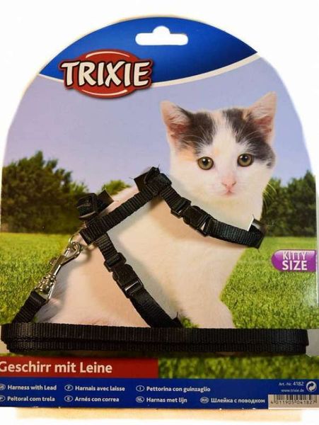 Trixie - Шлея с поводком для котят, без рисунка 4182 фото
