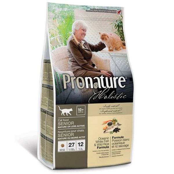 Pronature Holistic - Сухой корм с белой рыбой и рисом для пожилых/малоактивных кошек ПРХКОБРДР2_72 фото