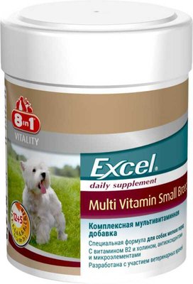 8in1 Vitality Excel Multi Vitamin Small Breed - Мультивітамінний комплекс для собак дрібних порід 660471 /109372 фото