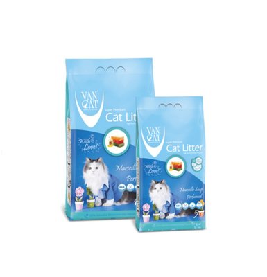 VanCat Cat Litter Marseille Soap - Бентонитовый наполнитель для кошачьего туалета с ароматом "Марсельского мыла" 70562 фото