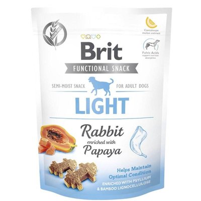 Brit Care Dog Functional Snack Light Rabbit – Функціональні ласощі з кроликом і папаєю для дорослих собак всіх порід 111419/9956 фото
