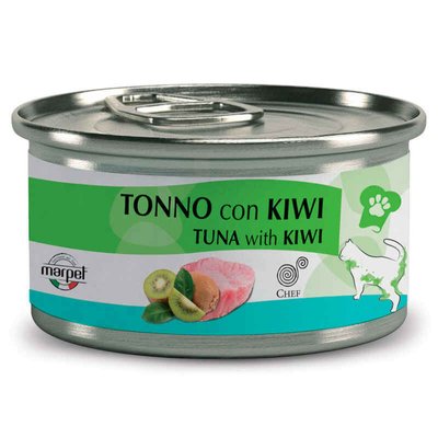 Marpet Chef Tuna & Kiwi – Дополнительный консервированный корм с тунцом и киви для кошек GN26/080 фото