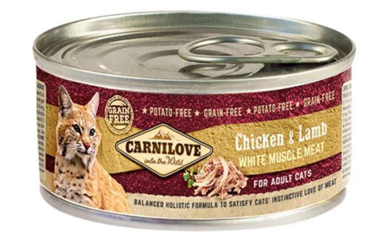 Carnilove Chicken & Lamb for Adult Cats - Вологий корм з м'ясом курки і ягняти для дорослих котів 100558/111281/8936 фото