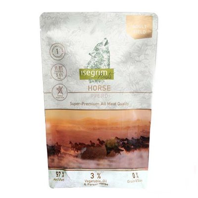 Isegrim Pouch Roots Horse Monoprotein - Консервований монопротеїновий корм з кониною для дорослих собак 95752 фото