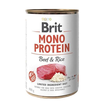 Brit Mono Protein Beef & Rice - Консервы для собак с говядиной и рисом 100832/100054/9735 фото
