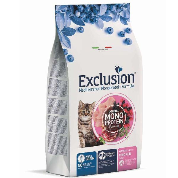 Exclusion Noble Grain Kitten Chicken - Монопротеїновий сухий корм з курятиною для кошенят всіх порід 5191 фото