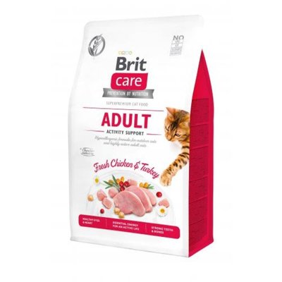 Brit Care Cat Grain-Free Adult Activity Support - Сухий беззерновой корм з індичкою і куркою для дорослих котів з високим рівнем активності 171299/0839 фото