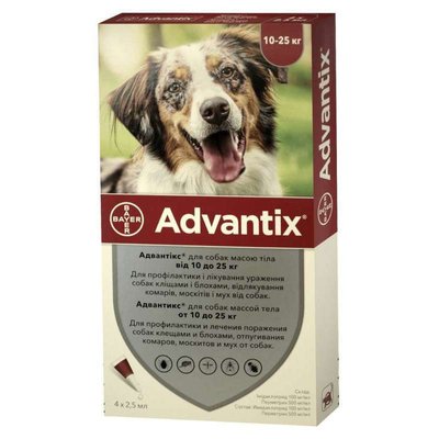 Advantix by Bayer Animal - Краплі від бліх і кліщів для собак 54167 фото