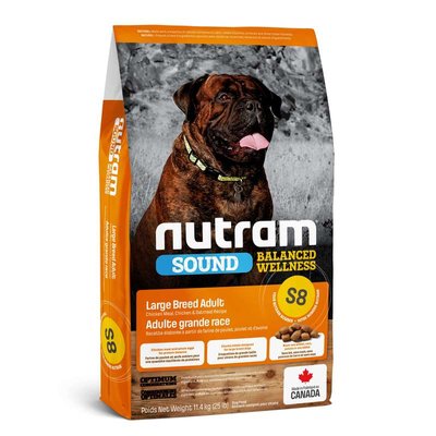Nutram S8 Sound Balanced Wellness Large Breed Adult Dog - Сухой корм с курицей для взрослых собак крупных пород S8_(11.4kg) фото