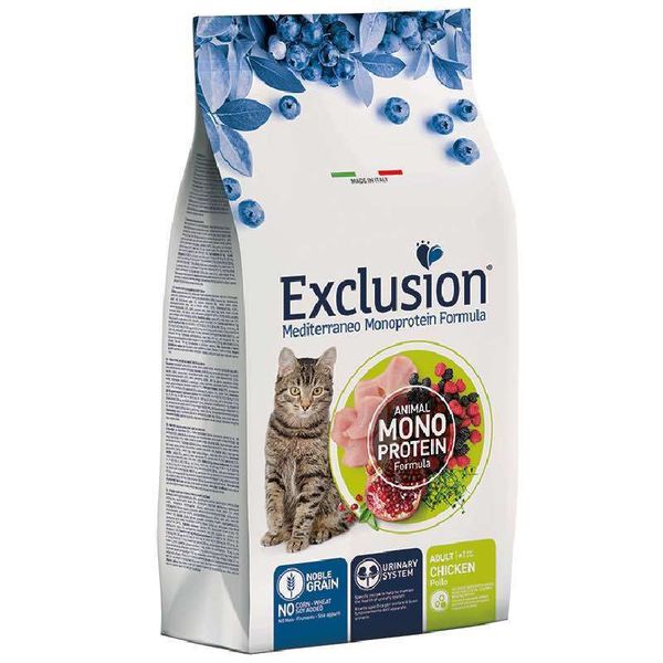 Exclusion Noble Grain Cat Adult Chicken - Монопротеиновый сухой корм с курицей для взрослых котов всех пород возрастом от 12 месяцев 5544 фото