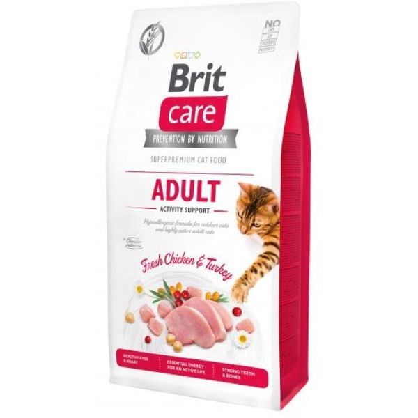 Brit Care Cat Grain-Free Adult Activity Support - Сухий беззерновой корм з індичкою і куркою для дорослих котів з високим рівнем активності 171297/0815 фото
