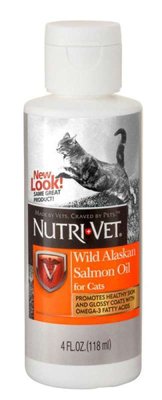 Nutri-Vet Salmon Oil - Добавка для укрепления шерсти котов 69949 фото