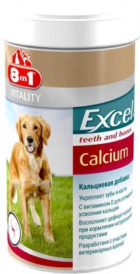 8in1 Vitality Excel Calcium - Кальцієва добавка для собак, що сприяє укріпленню зубів та кісток 660474 /109433 фото