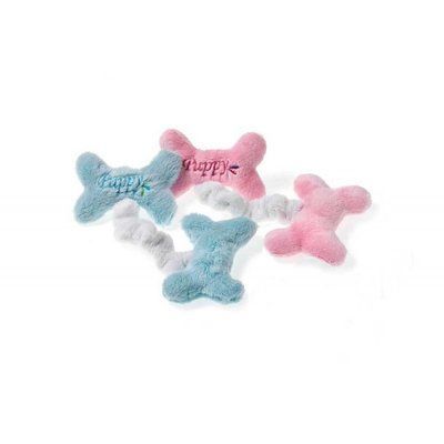 Flamingo Іграшка для собак Puppy Mini Bones - 2 плюшеві кісточки з пискавками на резинці 47954 фото