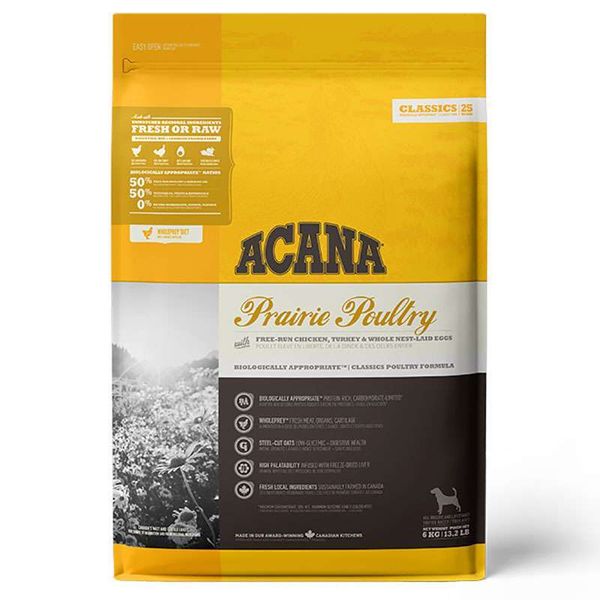 Acana Prairie Poultry 0,34 кг - Сухой корм с цыпленком и индейкой для собак всех пород на всех стадиях жизни a56035 фото