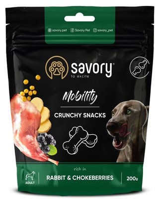 Savory crunchy snacks Mobility with Rabbit and Chokeberries - Ласощі хрусткі з кроликом та чорноплідною горобиною для дорослих собак 31362 фото