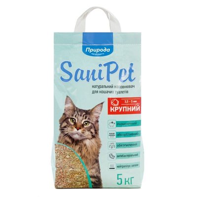 ТМ "Природа" Sani Pet - Крупный бентонитовый наполнитель для кошачьих туалетов PR240779 крупный NEW фото
