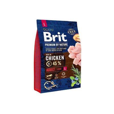 Brit Premium Adult L - Сухий корм з куркою для дорослих собак великих порід 170825/6444 фото
