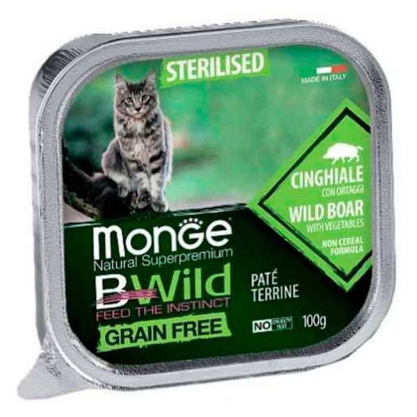 Monge BWild Grain Free Wet Wild Boar Sterilized Cat - Консервований беззерновий корм з м'яса дикого кабана для стерилізованих котів 70012904 фото