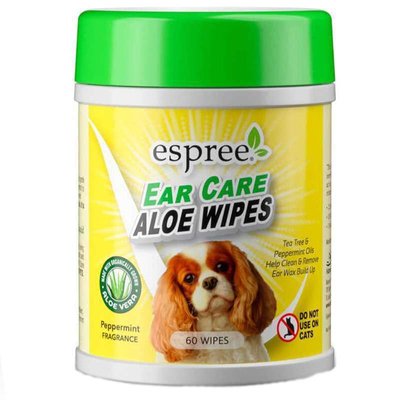 Espree Aloe Ear Care Pet Wipes - Вологі серветки з алое вера для вух для собак e01277 фото