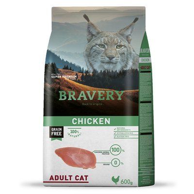 Bravery Chicken Adult Cat 0,6 кг - Сухой корм с курицей для взрослых кошек 04GA000600.0001.0032 фото