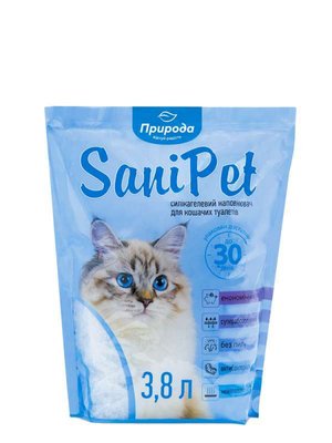 ТМ "Природа" Sani Pet - Наповнювач силікагелевий для котячого туалету PR240266 3,8L фото