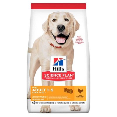 Hill's SP Canine Adult Large Breed Light Chicken - Сухой корм с курицей для взрослых собак крупных пород от 1 года до 5 лет 604372 фото