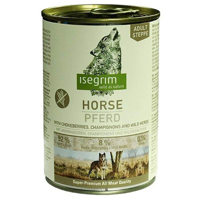 Isegrim Horse pure with Chokeberries Champignons & Wild Herbs - Консервованный корм с кониной, рябиной, грибами и дикорастущими травами 95719 фото