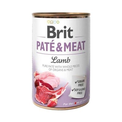 Brit PATE & MEAT Lamb - Консервований корм з ягням для собак 100861/100077/0441 фото