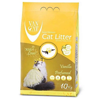 VanCat Cat Litter Vanilla - Бентонитовый наполнитель для кошачьего туалета с ароматом ванили 114474 фото