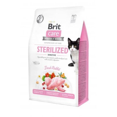 Brit Care Cat Grain-Free Sterilized Sensitive - Сухой беззерновой корм с кроликом для взрослых стерилизованных кошек с чувствительной пищеварительной системой 171291/0778 фото