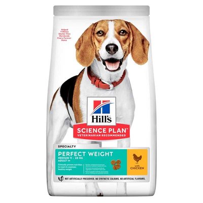 Hill's Science Plan Adult Light Perfect Weight Medium - Сухой корм с курицей для взрослых собак средних пород от 1 года 604296 фото