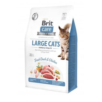 Brit Care Grain-Free Large cats - Сухой беззерновой корм с курицей и уткой для взрослых кошек крупных пород 171309/0907 фото