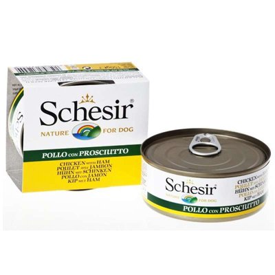 Schesir Chicken & Ham - Консервований корм з курячим філе і шинкою для дорослих собак 712554 фото