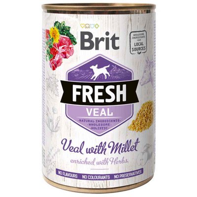 Brit Fresh Veal & Millet - Консервы с телятиной и пшеном для собак 100161/3916 фото