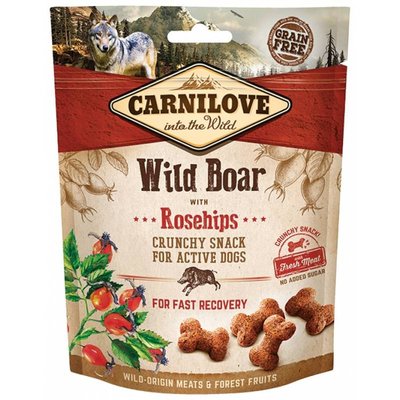 Carnilove Dog Crunchy Snack Wild Boar With Rosehips - Ласощі з диким кабаном і шипшиною для відновлення собак 100407/7298 фото