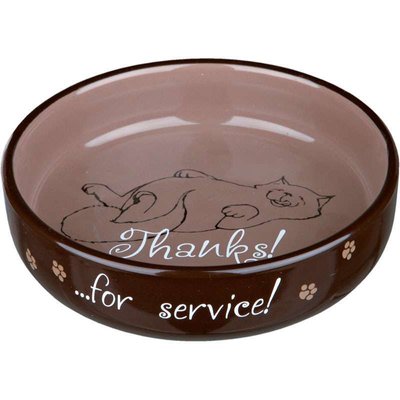 Trixie Thanks for Service - Миска керамічна для котів з малюнком та надписом 24795 фото