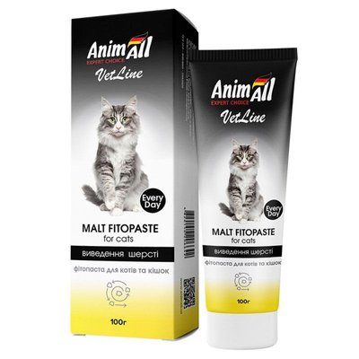 AnimAll VetLine Malt Fitopaste - Фітопаста для виведення шерсті у котів 150570 фото