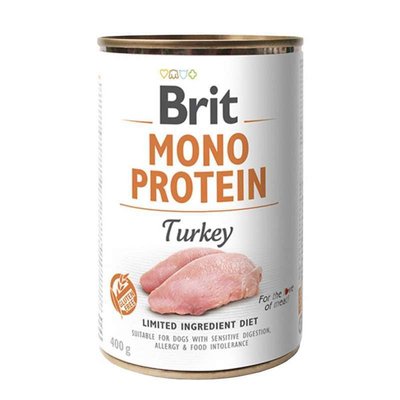 Brit Mono Protein Turkey - Консервы для собак с индейкой 100838/100060/9780 фото